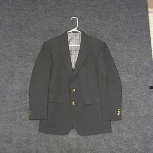 PERMA PREST Classic Collection Blazer Mens 38S Gray Tailored Made in‎ USA